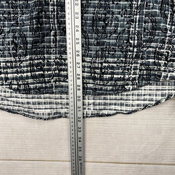 Eight X Premium Shirt Mens XL Black Geometric Paisley Button Down Artsy Classic - Picture 4 of 11